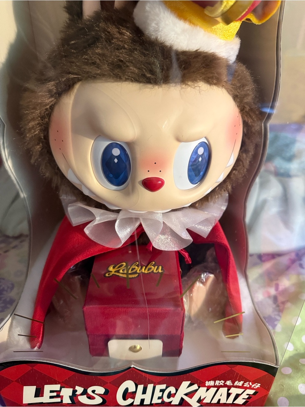 LaBubu Plush Doll - Red and Brown Kids Stuffed Animal